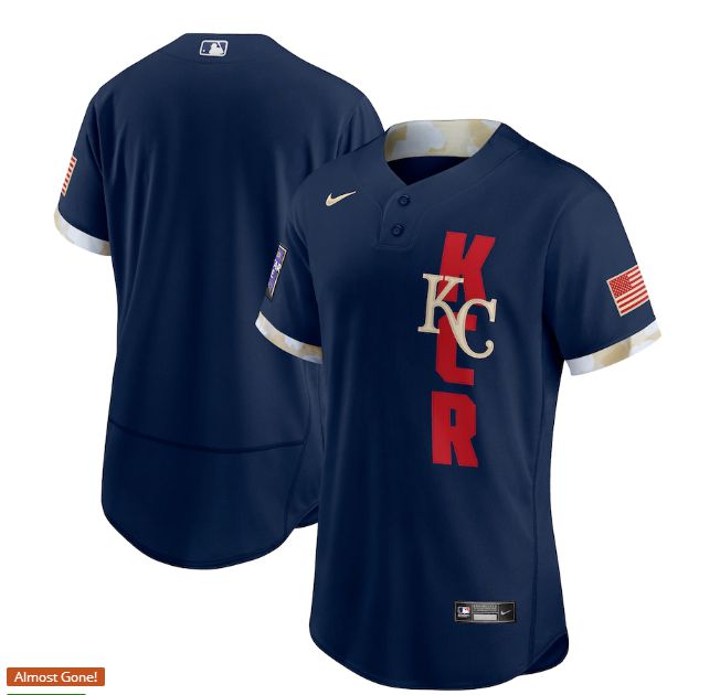 Cheap Men Kansas City Royals Blue 2021 All Star Elite Nike MLB Jersey